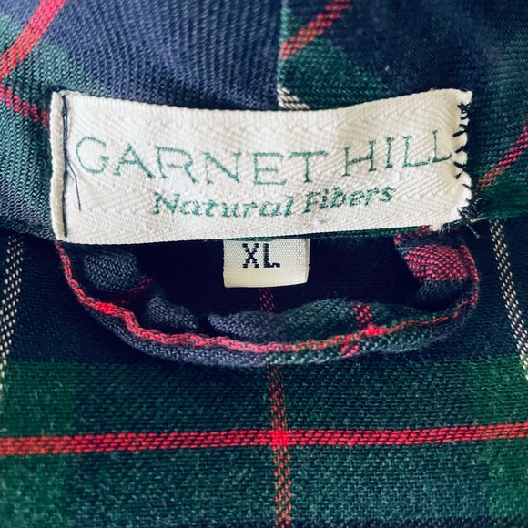 Garnet Hill red plaid full length cotton flannel unisex robe size XL - Picture 4 of 6